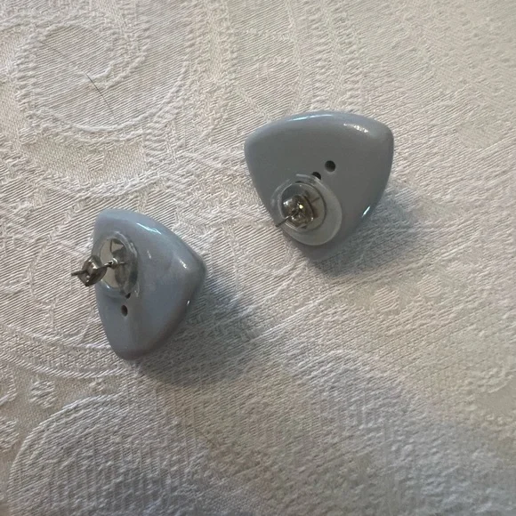 VINTAGE Gray Beaded Necklace And Earrings - Picture 3 of 4